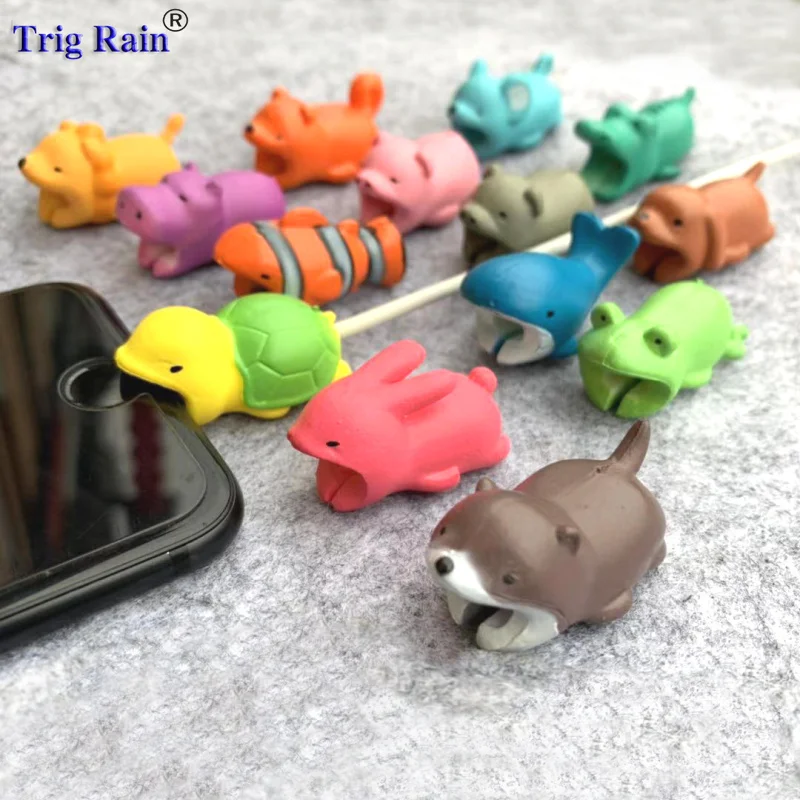 

Cartoon Cable bite Protector For iPhonex 5s 6plus 6s 7 8 xs USB animal Charger Data Line Cord Protector Case Cable Winder Cover