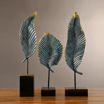 

Living Room Decoration Products Creative Art Ornament Leaf Modeling Table Display Crafts Nordic Style Abstract Household Craft