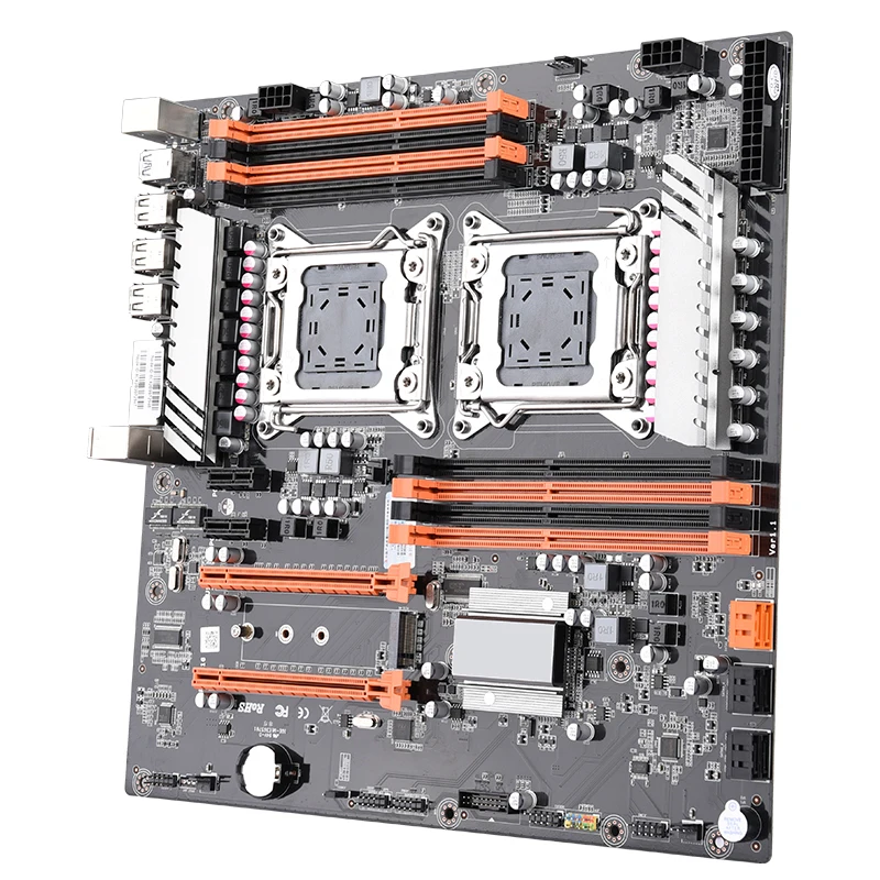 X79 двойной процессор Материнская плата LGA 2011 E-ATX основная плата USB3.0 SATA3 PCI-E 3,0 16X PCI-E NVME M.2 SSD Поддержка процессора Xeon