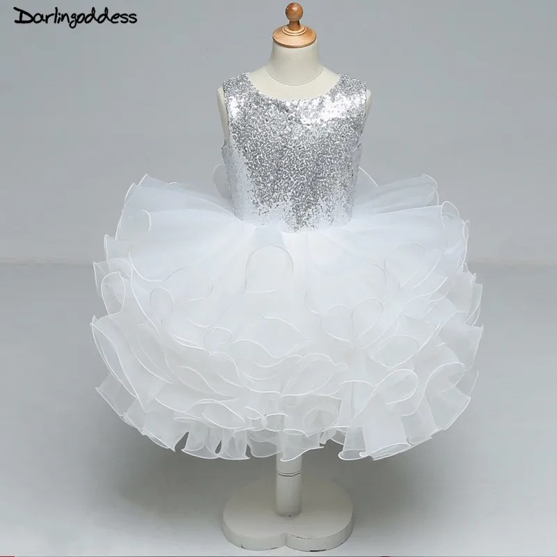 Белое платье с цветочным узором для девочек на свадьбу, бальное платье, вечернее платье для маленьких детей, детское нарядное платье, вечернее платье для девочек - Цвет: Белый