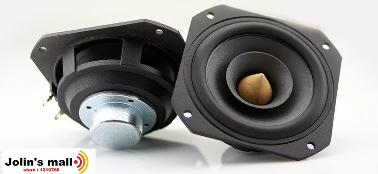 

2pcs/lot Aucharm 4inch full range speaker paper cone real wood bullet Neodymium speaker driver 4ohm 15W