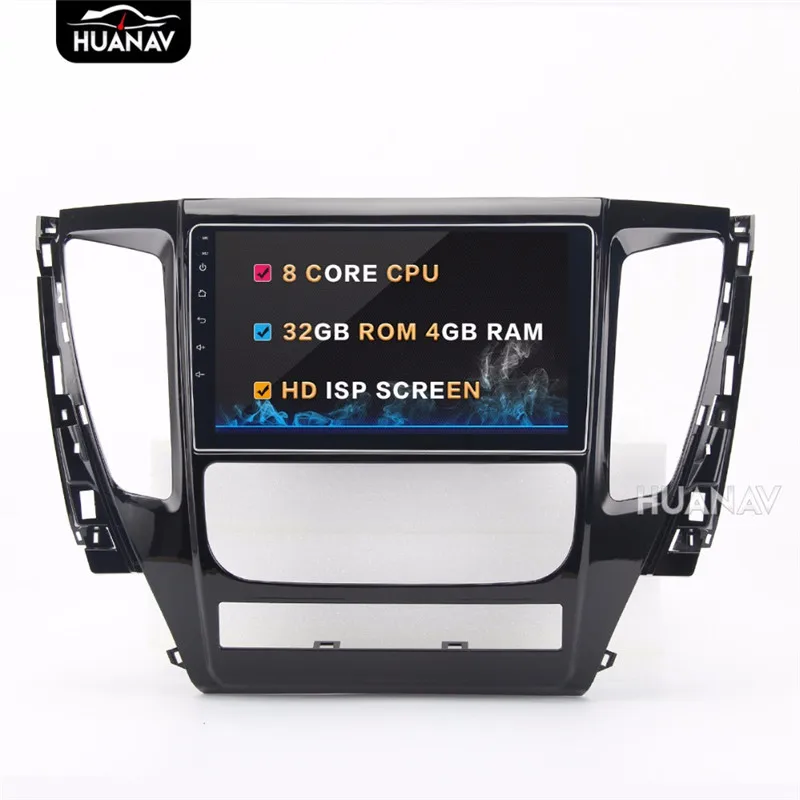 Cheap 9" MIRROK Link touch screen 8 core Android8.0 4GB+32GB Car DVD player GPS navigation for Mitsubishi Pajero sport 2016 2017 4