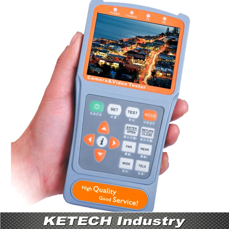 

3.5 Inch LCD CCTV Camera Monitor Test Video Audio Tester Digital Portable UTP Cable Testing NTSC/PAL Automatically Identifying