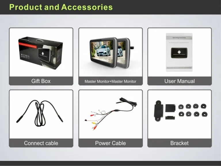Android Car Headrest Player Screen 10.1 inch IPS HD Monitor WiFi Speaker Bluetooth FM IR transmitter Seat install (9)