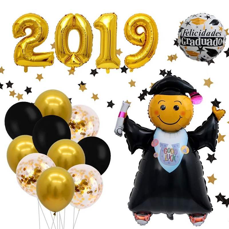 2019 Graduation Balloons Grad Globos Gift Back To School Party Decorations Bb