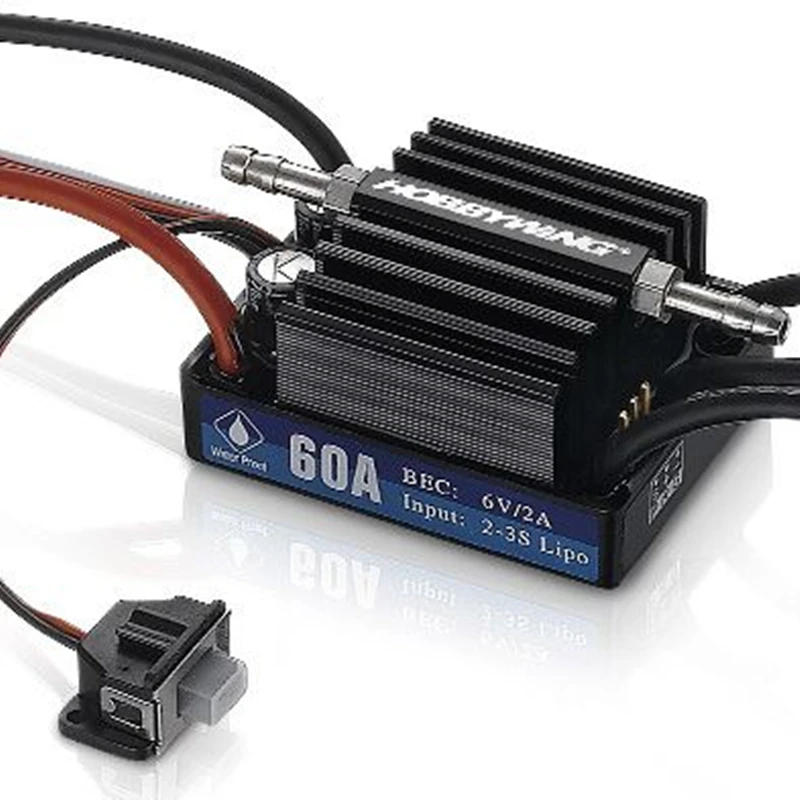 

1Pcs Hobbywing SeaKing V3 Waterproof Speed Controller 60A 2-3S Lipo 6V/2A BEC Brushless ESC for RC Racing Boat