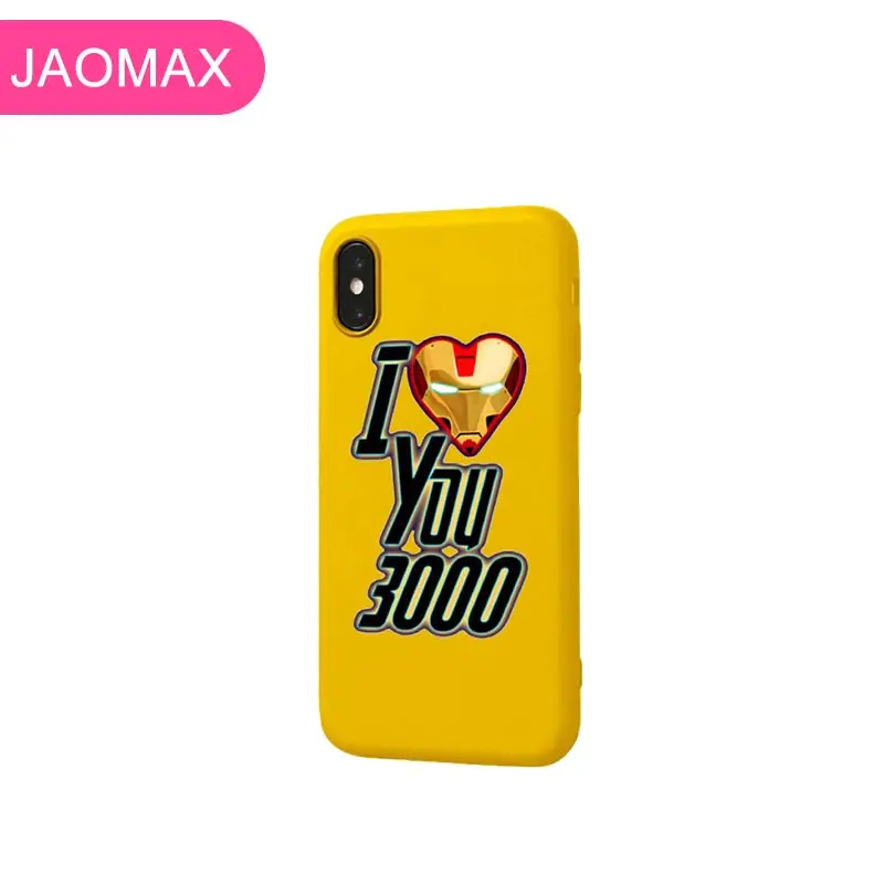Мягкий термополиуретановый чехол для телефона Jaomax с изображением Железного человека, я люблю тебя, 3000, карамельный чехол для телефона для iPhone 11, 6 S, 7, 8 Plus, Xs Max, Xr, Мстители, эндшпиль, Тони Старк, чехлы - Цвет: Yellow21894