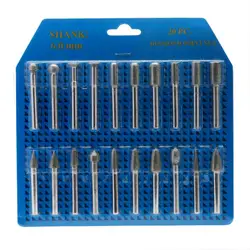 Broyeur rotatif revêtu de diamant, 20 pièces, forets de meulage, grain 120 tige 6mm adapté au meulage 