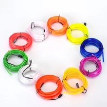 3 м автомобиля атмосферу Холодной светильник полоски сигары светильник э 10 Цвета "сделай сам" для естественного освещения AC/DC 12V внутри автомобиля для укладки волос Аксессуары Универсальный