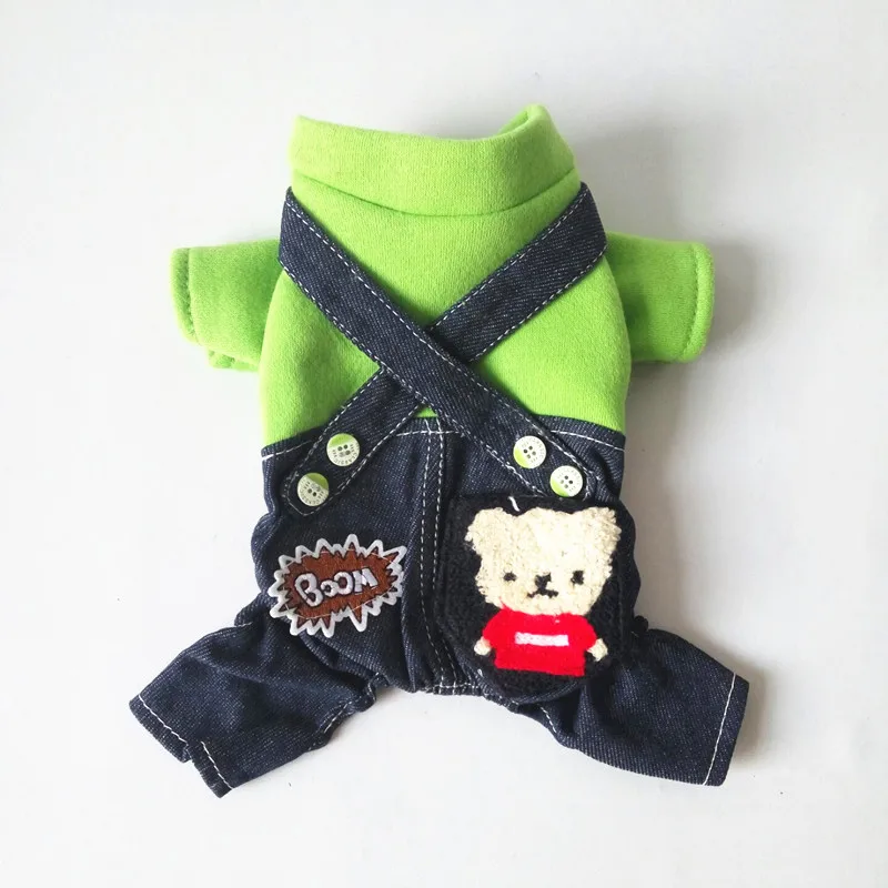Traumdeutung Small Dogs Jumpsuit Overalls Jeans Winter Costume Dog