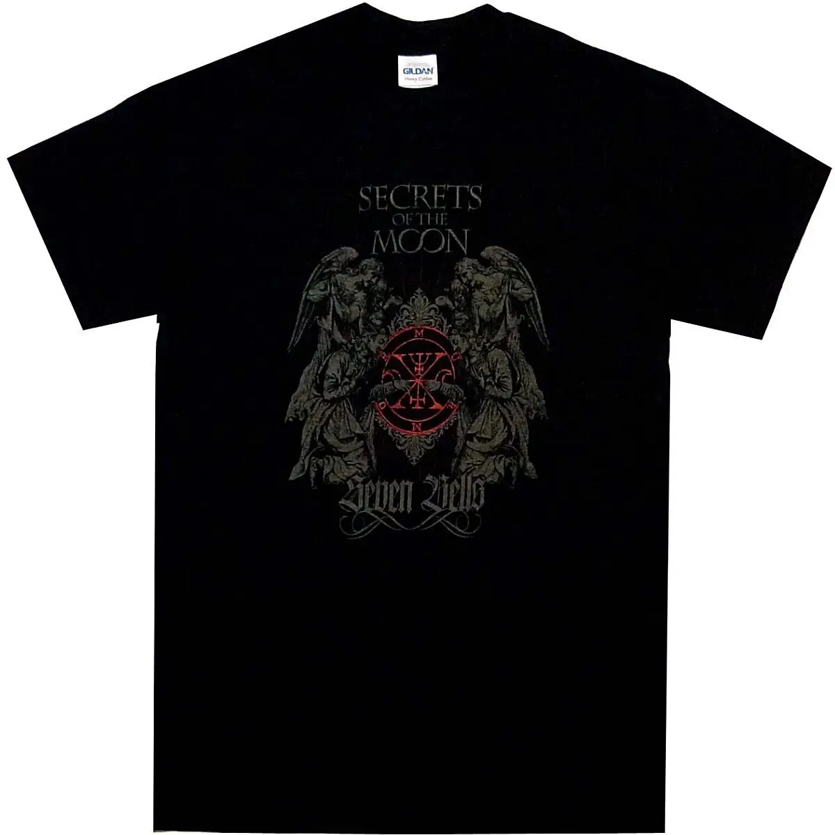 Секреты Луны семь колокольчиками рубашка SML XL официальный футболки черного