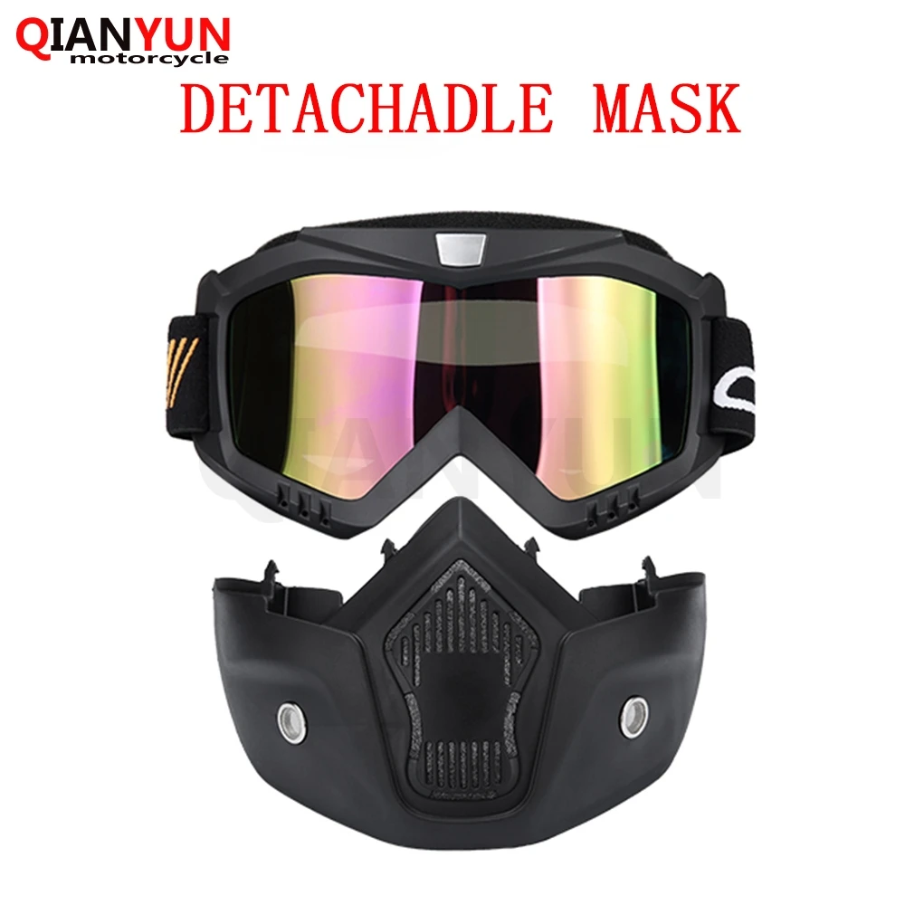 Универсальный мотоциклетный шлем очки винтажные гонки открытый шлем Fack маска пыль лыжный снег Google для Harley скутер кафе гонщик