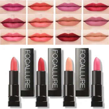 

Focallure Brand 12 Colors Beauty Matte Lipstick Long-lasting Waterproof Lip Gloss Nude Lipstick Elegant Charming Lip Cosmetics