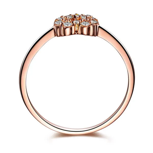 Ювелирные изделия ZOCAI W01550 из розового золота 0 16 карат|18k rose|cut engagement ringcutting ring |