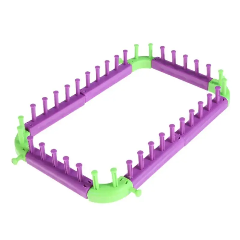 DIY плетёный ткацкий станок плетеная рама плетёный Радужный вязальный ткацкий станок Детский развивающий длинный набор колец с крюковые иглы для вязания