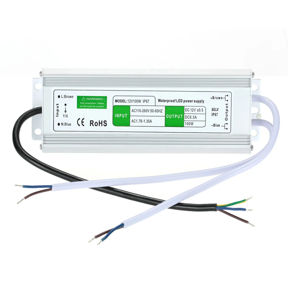 Бесплатная доставка высокое качество источник питания IP67 DC24V 30W 60W 100W 150W 200W 250W для