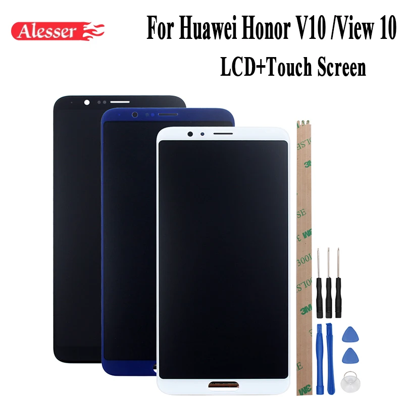 ЖК-дисплей Alesser для Huawei honor v10 view 10 + сенсорный экран ремонтные детали 5 99 дюйма