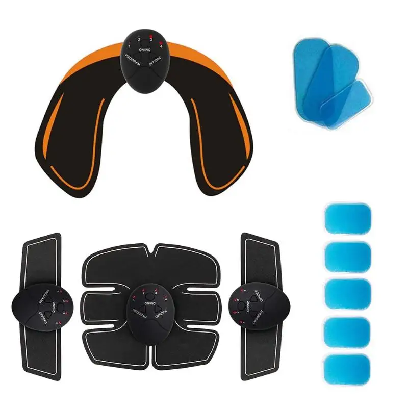 

1 Set Muscle Stimulator Body Slimming Shaper Machine Abdominal+Buttocks Muscle Sticker Stimulator Training Sheet Pads Massager