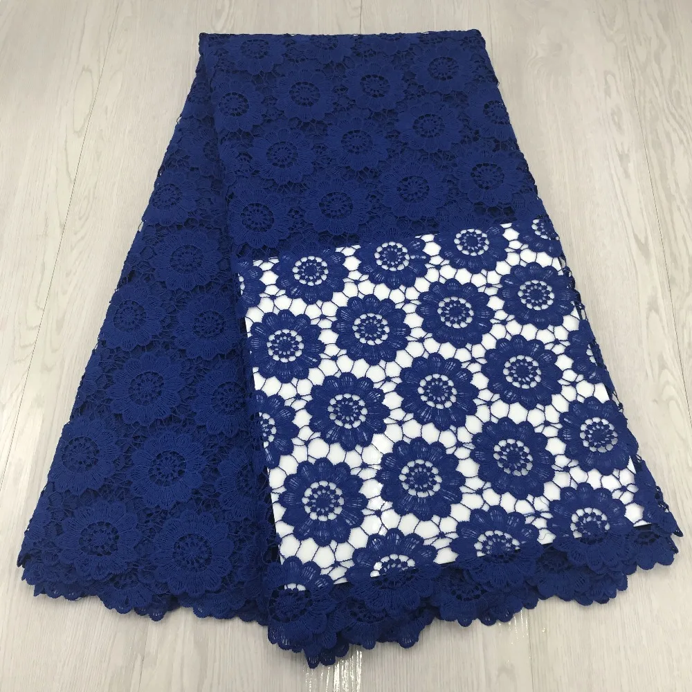 

Blue White Green Nigerian Lace Fabrics Yellow African Cord Lace Fabrics High Quality Guipure Lace Mesh Cotton Material 5 Yards