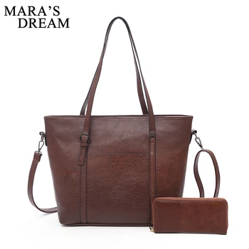 

Mara's Dream 2018 Large Capacity Women Shoulder Tote Bags bolsos Women Messenger Bags Wallet Famous PU Leather Handbags Sac