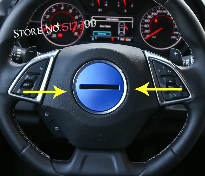 1PCS Aluminum alloy Inner Steering Wheel Ring Cover Trim For Chevrolet