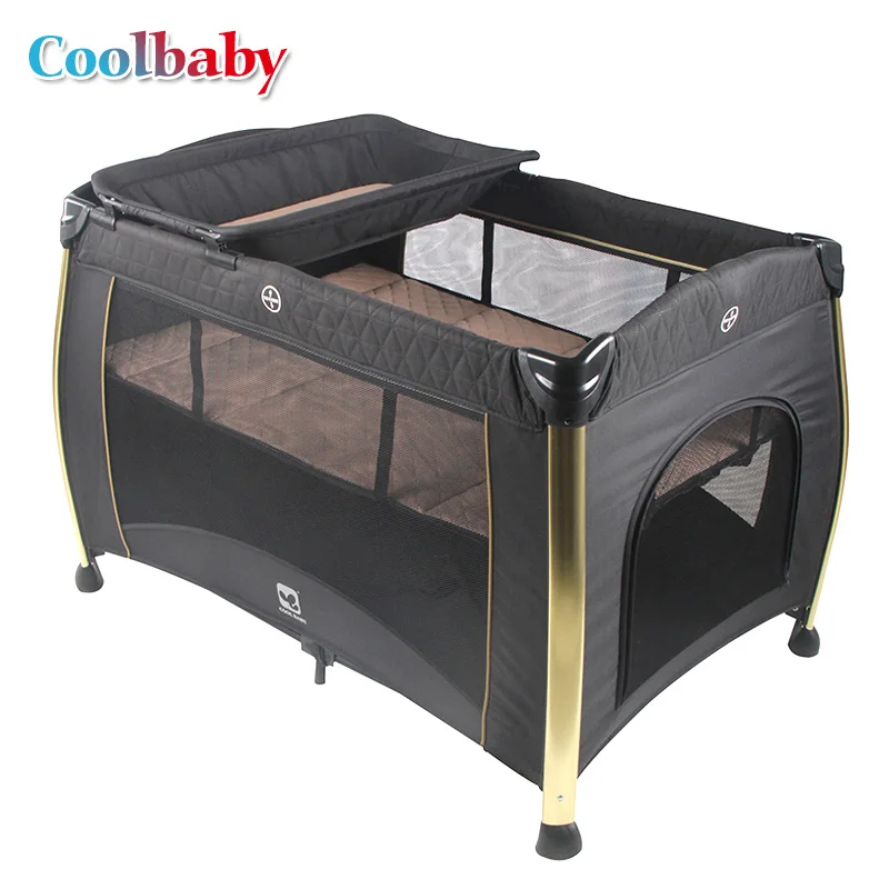 

Coolbaby P070 Baby bed with fence baby cot high quality foldable easy to carry summer travel