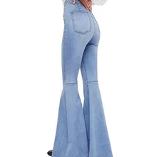 Модные стильные женские широкие джинсы, эластичные, с эффектом потертости, женские джинсы в европейском и американском стиле