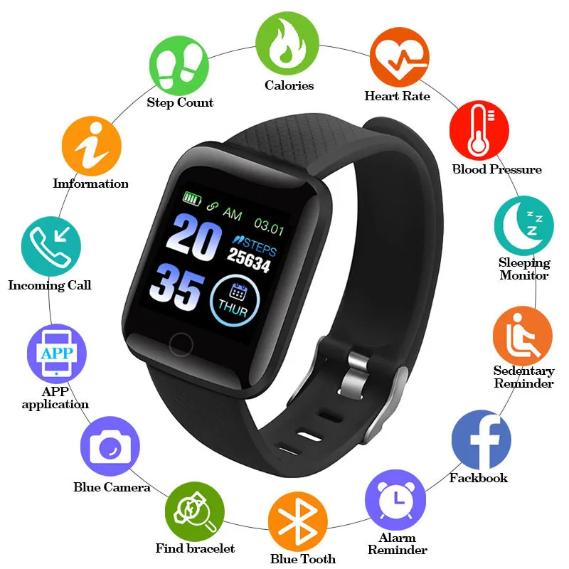 

1.3 Inch D13 Smart Watch Men Women for Android Apple Phone Waterproof Heart Rate Tracker Blood Pressure Oxygen Sport Smartwatch
