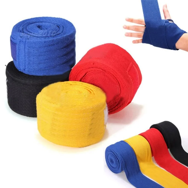 1 пара 2,5 м бинты для рук для бокса повязки штамповка ручной Обёрточная бумага тренировочные боксерские Перчатки тренировочные перчатки wrist Protect кулак удар