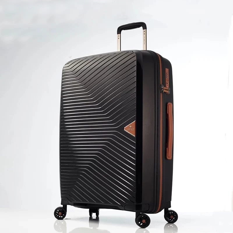 Новая модная Сверхлегкая сумка для багажа 20 дюймов, полипропиленовая дорожная сумка с передним карманом, сумка для багажа на колесиках, фирменный чемодан на колесиках - Цвет: 28 No Front pocket