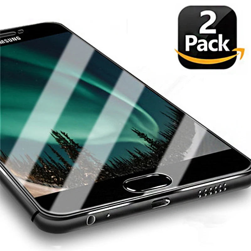 2pcs Protective Glass For Samsung Galaxy A5 2017 A7 A3 2016 Tempered Screen Protector safety On A 3 5 7 5a 7a 3a film | Мобильные