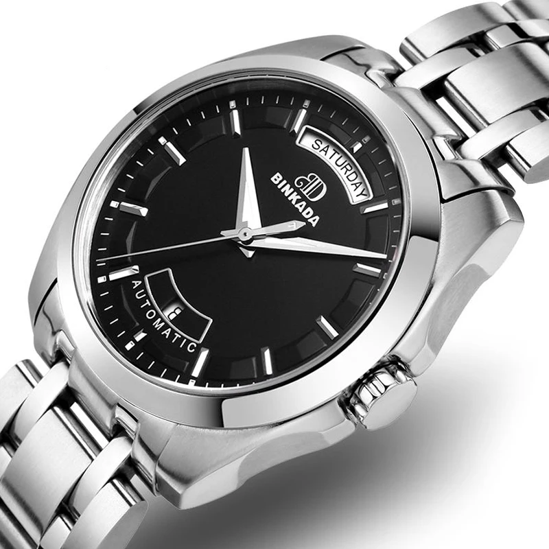 

Men Automatic Mechanical Watches Waterproof Fine Steel Business Casual 2018 New Moment Sport Wrist Clock Top Brand Luxury 29 Z