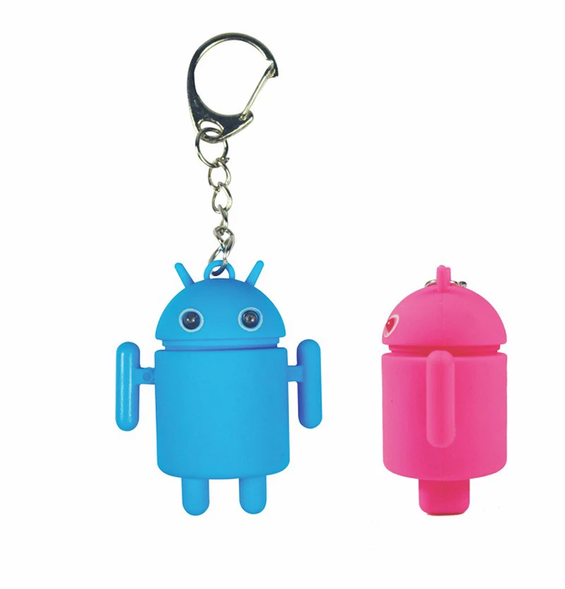 Брелок Android робот брелок звук свет LED фонарик автомобилей держатель сумка