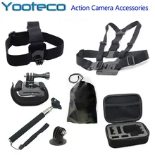 For GoPro Accessories Action Camera Bag Selfstick Tripod Mount Chest Head Strap for Go Pro Hero SJCAM SJ4000 Xiaomi yi EKEN H9