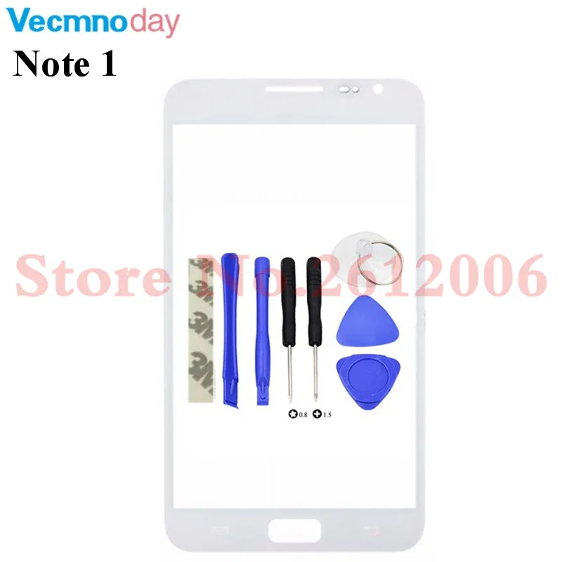 

Vecmnoday Front Glass Touch Panel For Samsung Galaxy Note 1 N7000 i9220 Original Front Outer Glass Lens Cover Touch Screen+Tools