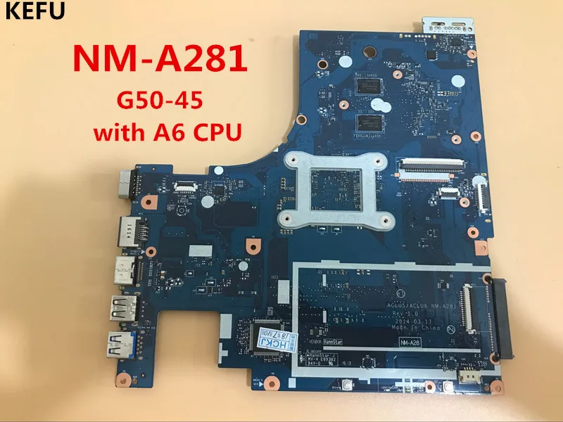 Материнская плата KEFU ACLU5 / ACLU6 для ноутбука LENOVO E1 A6 с видеокартой бесплатная
