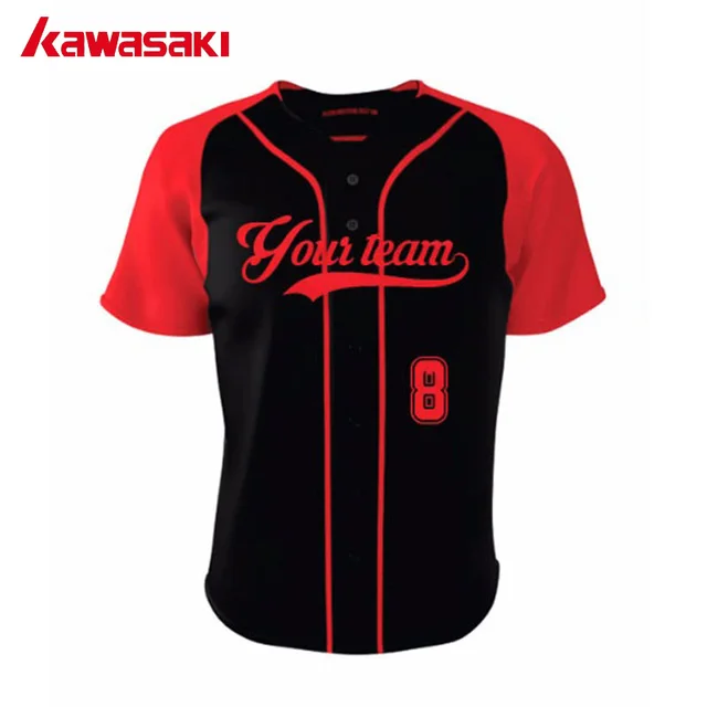 2017 new custom Kawasaki unisex Camisetas de béisbol