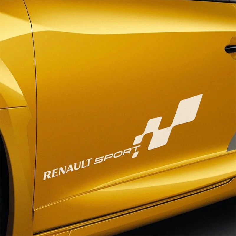 Для 2 шт./компл. Renault Sport F1 Team Sunstrip наклейки Megane 225 Turbo 182 172 чашка 400 мм пара|Наклейки