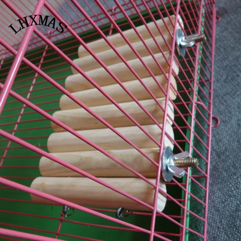 

Wooden Parrot Bird Cage Perch Stand Platform Pet Bird Squirrel Play Toy D132