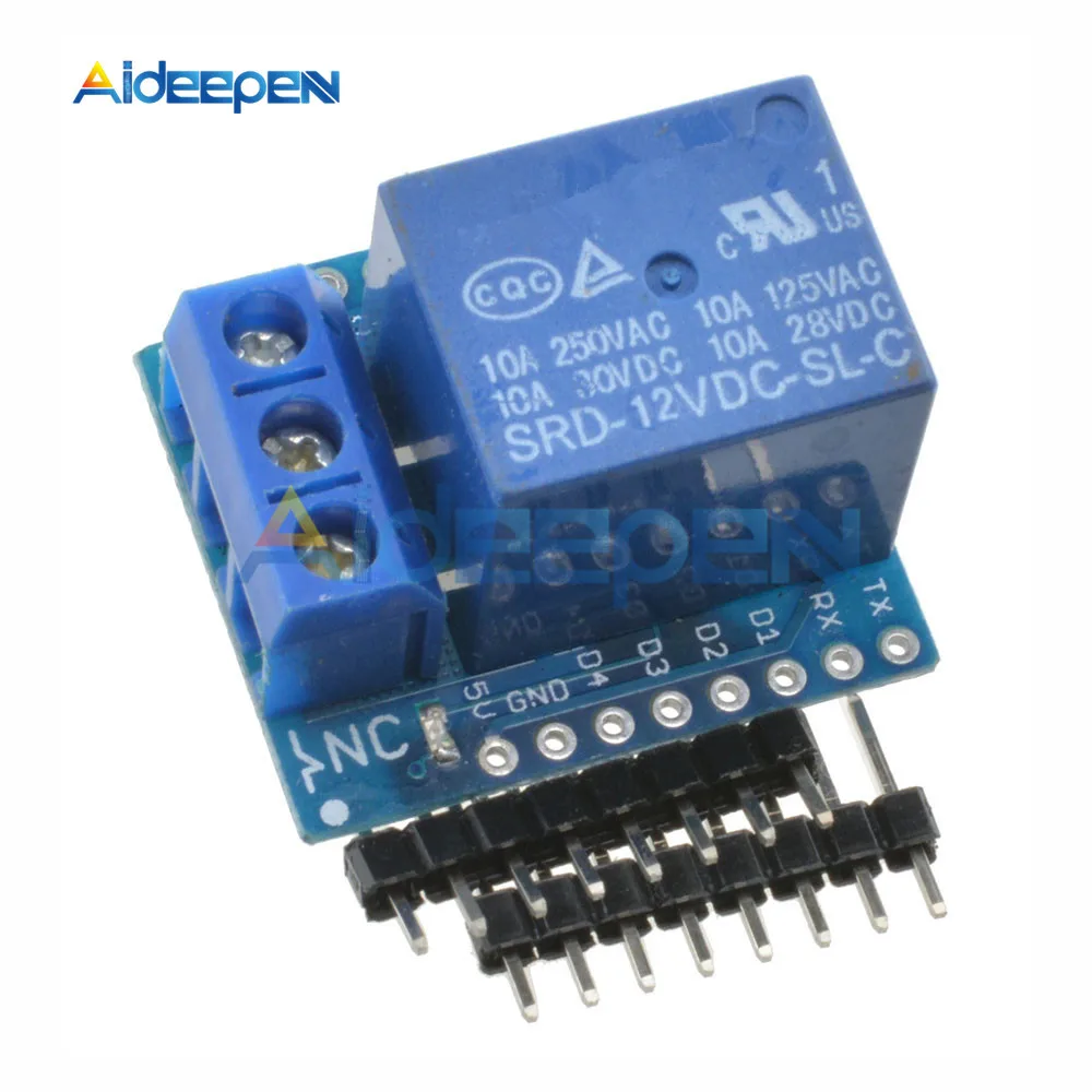 

Wemos D1 Mini Relay Shield One Channel for Wemos D1 Mini Relay Module For Arduino ESP8266 Development Board 12V