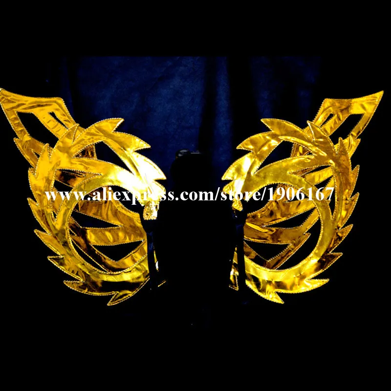 Fashion Gold Plated Catwalk Shows Costumes Wings Suit Clothing Party Singer DJ KTV Bar Performance Dance Dress Clothes05
