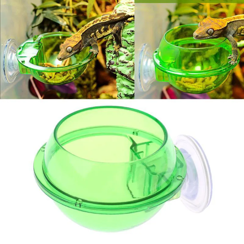 Бак для рептилий подача воды пищи чаша Пластиковые Держатели для разведения Блюдо всасывания