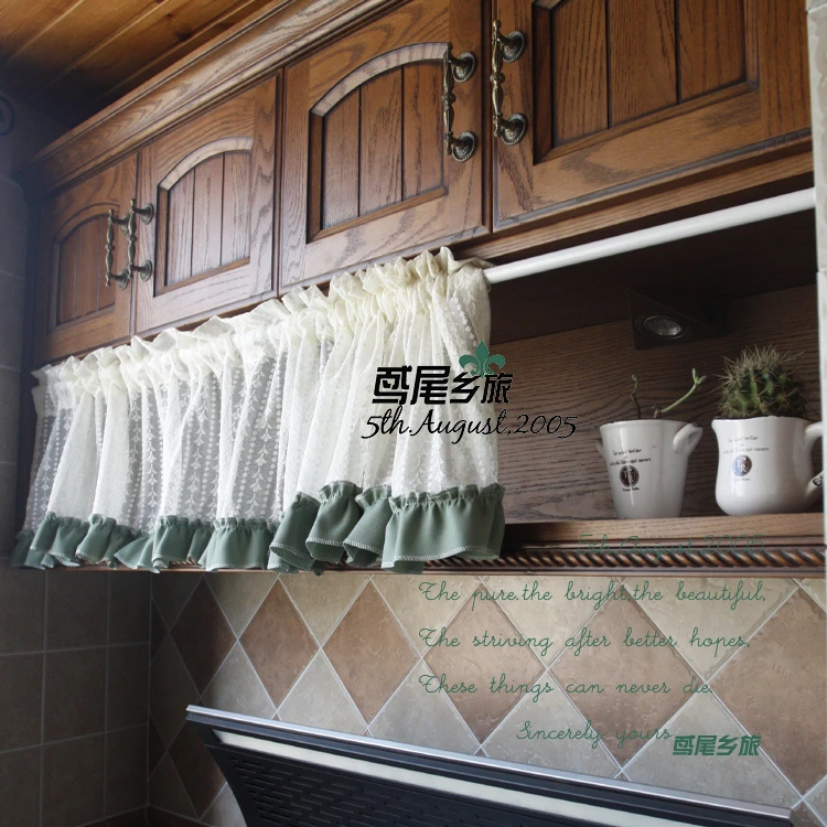 para armario Cabecera de cortina de gasa Beige rústico moderno, cortina antipolvo, cortina de cocina o cafetería, para ventana|kitchen master|kitchen curtain fabriccurtain embroidery AliExpress