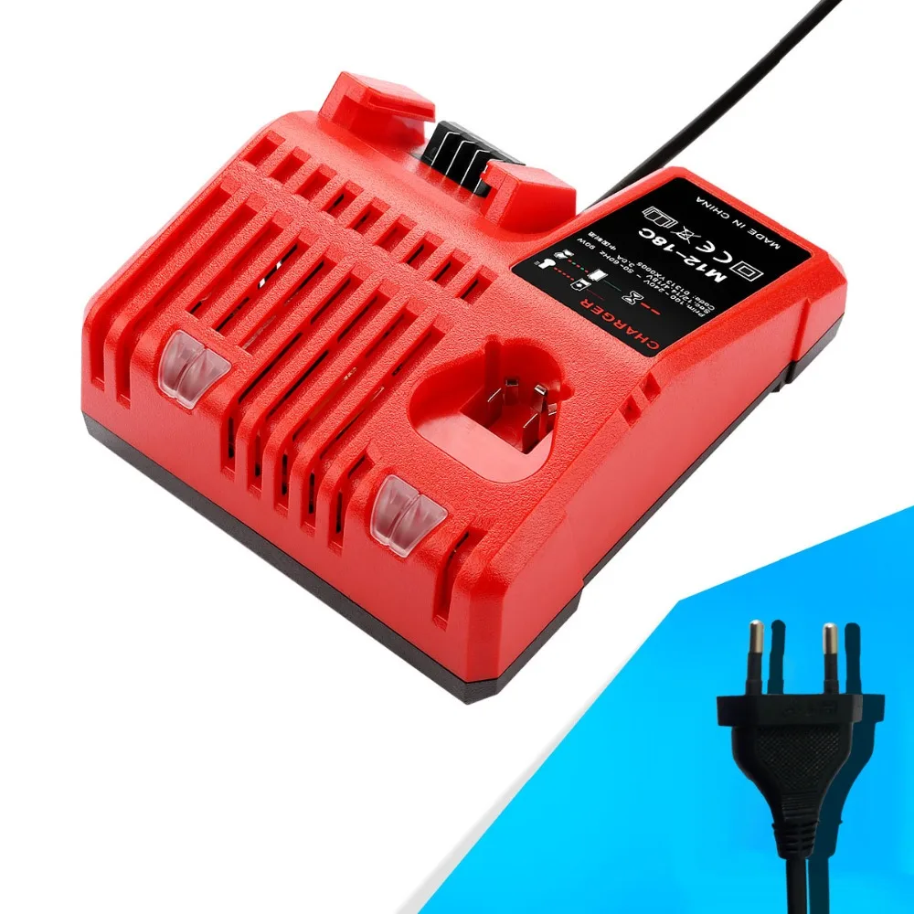 Сменный инструмент питания зарядное устройство для Milwaukee M12 12V 48-59-2401 48-11-2402 14,4 v-18 v зарядное устройство M18 ЕС вилка и USB адаптер
