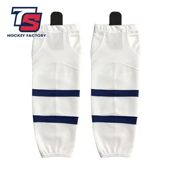 

JETS free shipping 100% Polyester Breathable white Ice Hockey Socks Cheap Shin Guards W041