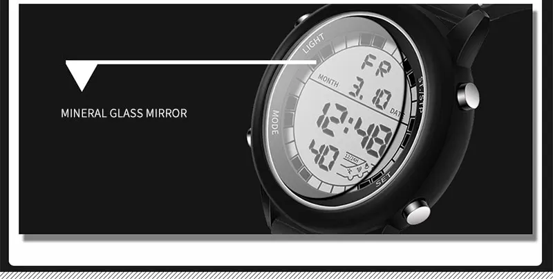 SANDA Брендовые мужские часы класса люкс цифровой секундомер часы Дата Неделя дисплей часы для мужчин модные мужские s Браслет Водонепроницаемый