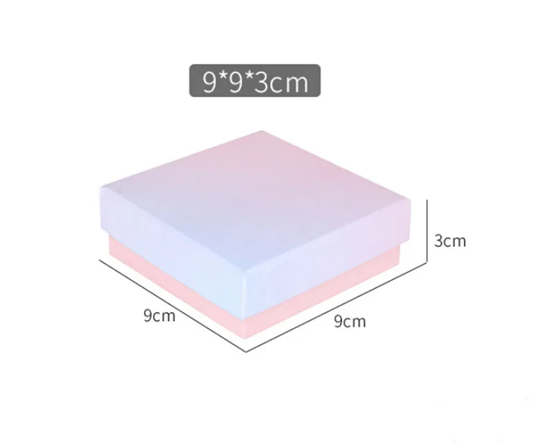 Новинка, 1 шт, розовый, голубой, разного размера, перламутровая бумажная коробка для сережек/колец/браслетов/ожерелий, коробка для ювелирных изделий/коробка A1