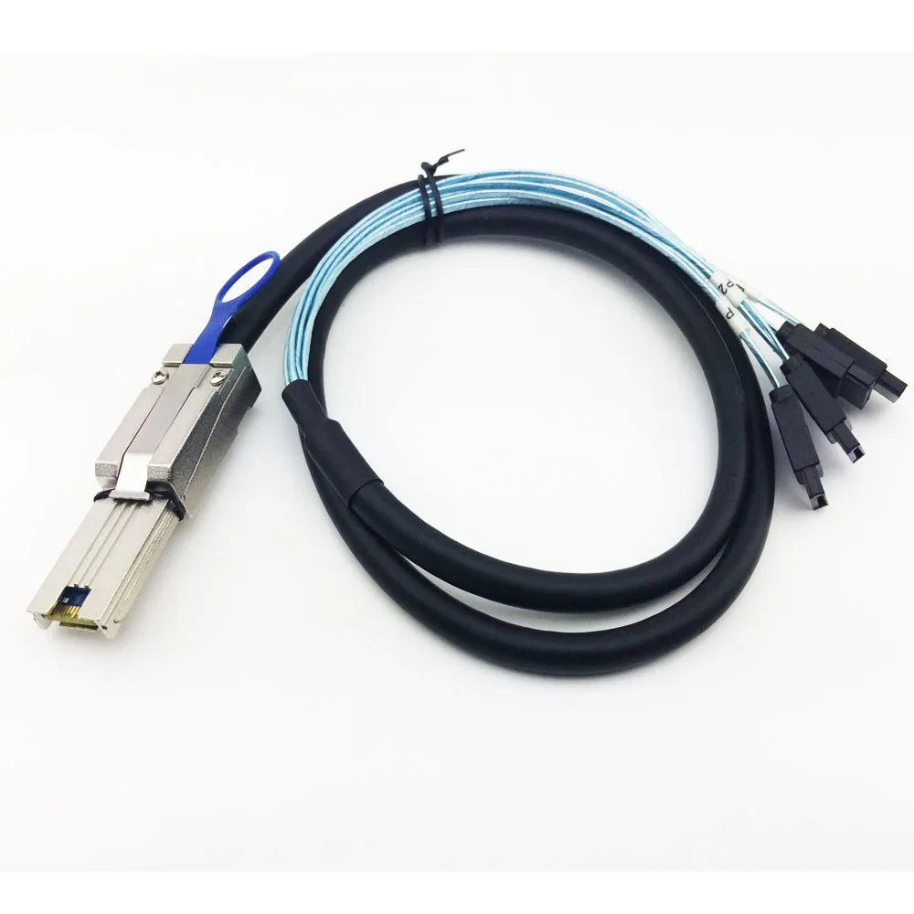 SFF 8088 to 4 X SATA 7pin Mini SAS 26P to 4 SATA Cable 1M 3ft in