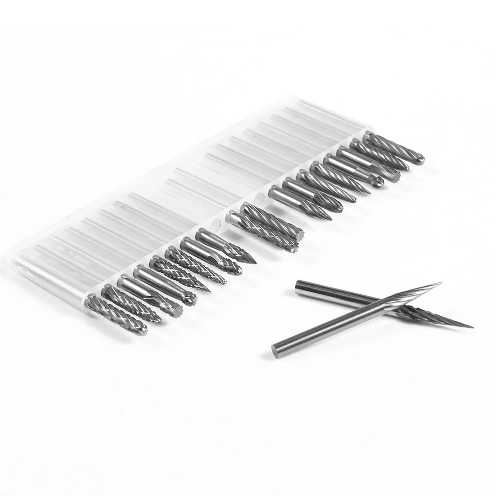 2015 Dremel Accessories Rotary Tool 20pcs Shank Tungsten Steel Solid Carbide Cutter Burr Set Engraving Bit 3mm | Инструменты