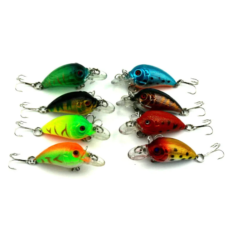 

4.5cm 4.2g Mini Fishing Lures Crank Baits 3d Fish Eye Simulation Minnow Crankbait Hard Plastic Laser Lure Bait Tackle Japan Fly